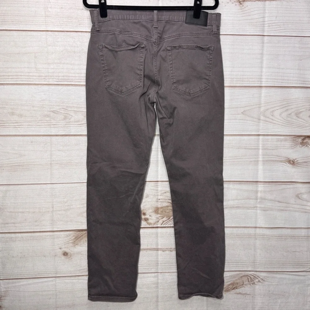 Lucky Brand 121 Slim Straight Mens Gray Pants 32x30 Charcoal Trousers
